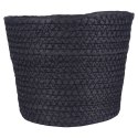 Osłona na doniczkę doniczki papierowa mała osłonka pleciona czarna 19x15.5cm VILDE 339478-S