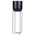Osłona na doniczkę osłonka na stojaku metalowa czarna ozdobna 19.5x59cm VILDE 339469-D