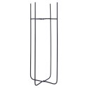 Osłona na doniczkę osłonka na stojaku metalowa czarna ozdobna 19.5x59cm VILDE 339469-D