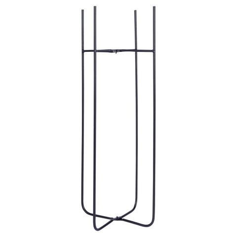 Osłona na doniczkę osłonka na stojaku metalowa czarna ozdobna 19.5x59cm VILDE 339469-D