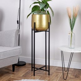 Osłona na doniczkę osłonka na stojaku metalowa złota ozdobna 30x88.5cm VILDE 339466