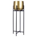 Osłona na doniczkę osłonka na stojaku metalowa złota ozdobna 30x88.5cm VILDE 339466