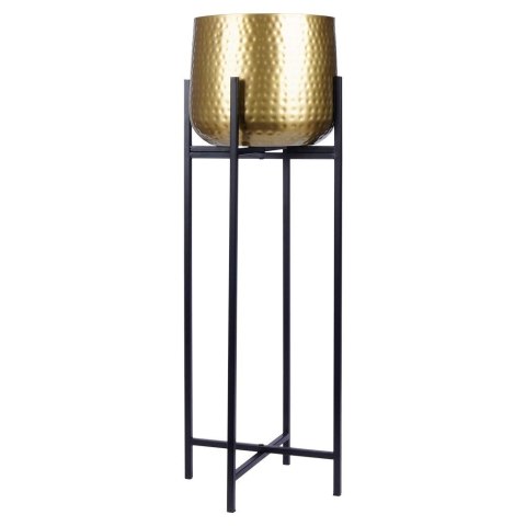 Osłona na doniczkę osłonka na stojaku metalowa złota ozdobna 30x88.5cm VILDE 339466