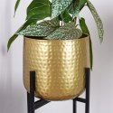 Osłona na doniczkę osłonka na stojaku metalowa złota ozdobna 30x88.5cm VILDE 339466