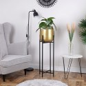Osłona na doniczkę osłonka na stojaku metalowa złota ozdobna 30x88.5cm VILDE 339466