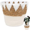 Osłona na doniczki osłonka wiklinowa doniczka beżowa 24.5x20cm VILDE 569587-B