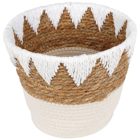 Osłona na doniczki osłonka wiklinowa doniczka beżowa 24.5x20cm VILDE 569587-B