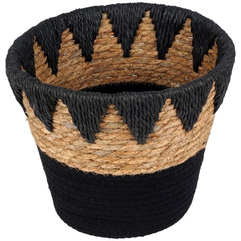 Osłona na doniczki osłonka wiklinowa doniczka czarna 24.5x20cm VILDE 569587-C