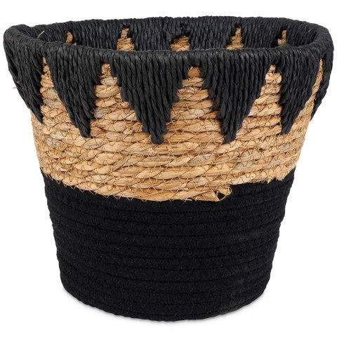 Osłona na doniczki osłonka wiklinowa doniczka czarna 24.5x20cm VILDE 569587-C