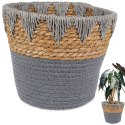 Osłona na doniczki osłonka wiklinowa doniczka szara 24.5x20cm VILDE 569587-S