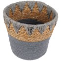 Osłona na doniczki osłonka wiklinowa doniczka szara 24.5x20cm VILDE 569587-S