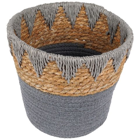 Osłona na doniczki osłonka wiklinowa doniczka szara 24.5x20cm VILDE 569587-S
