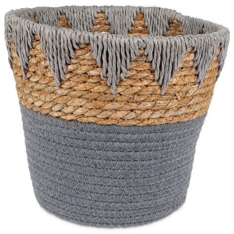Osłona na doniczki osłonka wiklinowa doniczka szara 24.5x20cm VILDE 569587-S