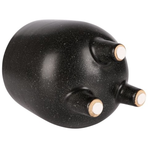 Osłonka na doniczki osłona ceramiczna doniczka czarna 10.5x13cm VILDE 569585