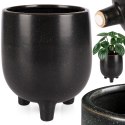 Osłonka na doniczki osłona ceramiczna doniczka czarna 13x15.5cm VILDE 569586