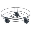 Podstawka pod doniczkę donicę okrągła na kółkach metalowa stojak 31.5 cm PROGARDEN 569970