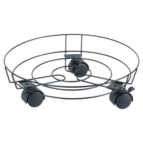 Podstawka pod doniczkę donicę okrągła na kółkach metalowa stojak 31.5 cm PROGARDEN 569970