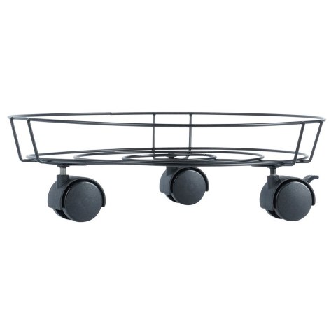 Podstawka pod doniczkę donicę okrągła na kółkach metalowa stojak 31.5 cm PROGARDEN 569970