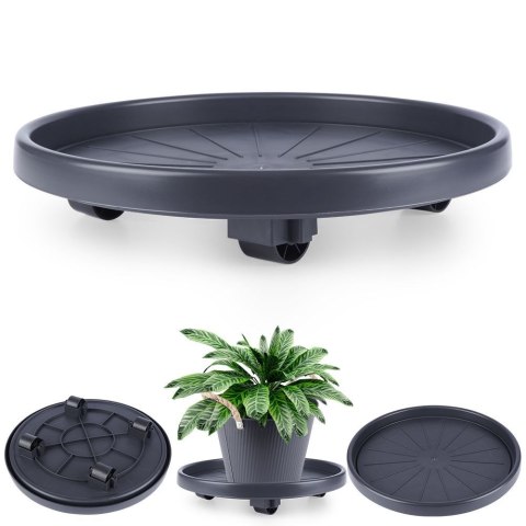 Podstawka stojak pod doniczkę donicę okrągła na kółkach podkładka 35 cm PROGARDEN 339485