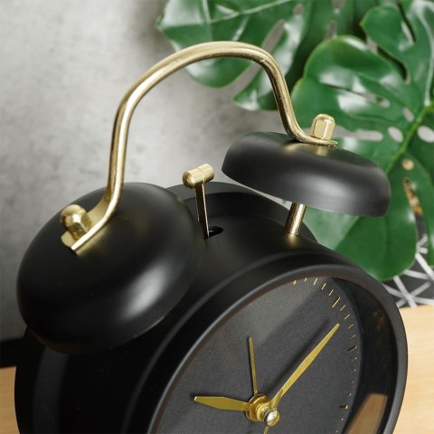 Zegar budzik czarny stołowy analogowy 16.5cm VILDE 569423