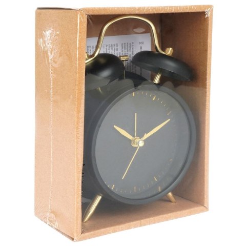 Zegar budzik czarny stołowy analogowy 16.5cm VILDE 569423