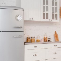 Zegar łazienkowy z przyssawką ścienny wodoodporny beżowy 7.5cm VILDE 569325-B