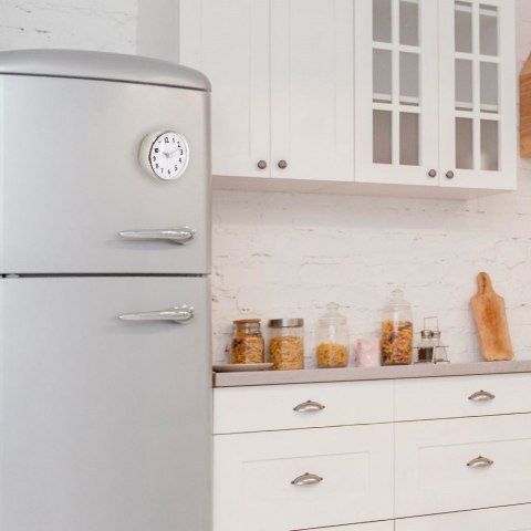 Zegar łazienkowy z przyssawką ścienny wodoodporny beżowy 7.5cm VILDE 569325-B