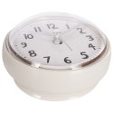 Zegar łazienkowy z przyssawką ścienny wodoodporny beżowy 7.5cm VILDE 569325-B
