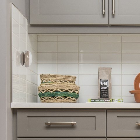 Zegar łazienkowy z przyssawką ścienny wodoodporny kremowy 7.5cm VILDE 569325-K