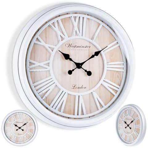 Zegar ścienny na ścianę biały 50cm VILDE 569605