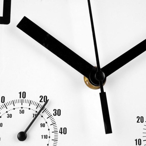 Zegar ścienny na ścianę biały z termometrem higrometrem 25cm VILDE 569613-B