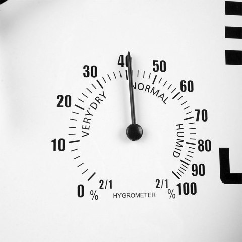 Zegar ścienny na ścianę biały z termometrem higrometrem 25cm VILDE 569613-B