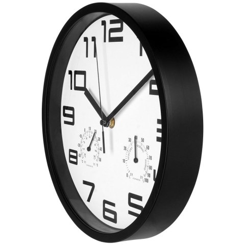 Zegar ścienny na ścianę biały z termometrem higrometrem 25cm VILDE 569613-B