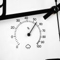 Zegar ścienny na ścianę biały z termometrem higrometrem 30cm VILDE 569614