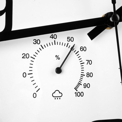 Zegar ścienny na ścianę biały z termometrem higrometrem 30cm VILDE 569614