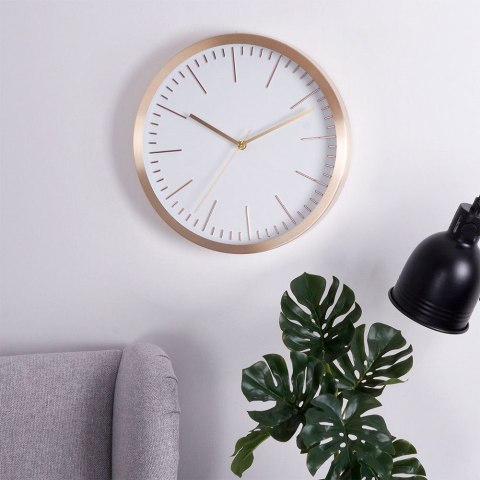 Zegar ścienny na ścianę biały złoty 30cm VILDE 569657-B