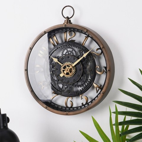 Zegar ścienny na ścianę brązowy 26.5cm VILDE 569932
