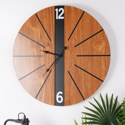 Zegar ścienny na ścianę brązowy 60cm VILDE 569891