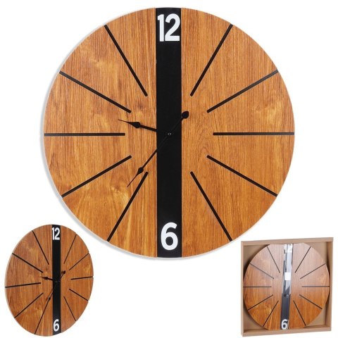 Zegar ścienny na ścianę brązowy 60cm VILDE 569891