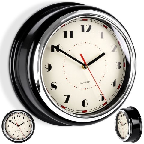 Zegar ścienny na ścianę czarny 30cm VILDE 569611