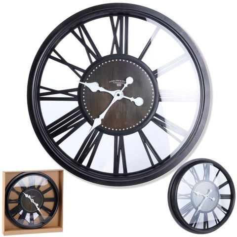 Zegar ścienny na ścianę czarny 50cm VILDE 569888