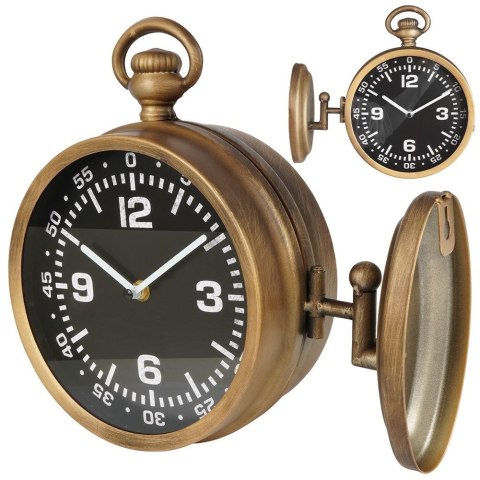 Zegar ścienny na ścianę czarny dwustronny 28.5cm VILDE 569437