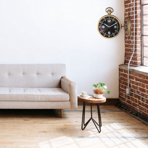 Zegar ścienny na ścianę czarny dwustronny 28.5cm VILDE 569437