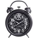 Zegar ścienny na ścianę czarny srebrny budzik 38x30cm VILDE 569609