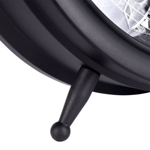 Zegar ścienny na ścianę czarny srebrny budzik 38x30cm VILDE 569609