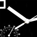 Zegar ścienny na ścianę czarny z termometrem higrometrem 25cm VILDE 569613-C