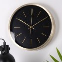 Zegar ścienny na ścianę czarny złoty 25cm VILDE 569933-C