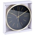 Zegar ścienny na ścianę czarny złoty 25cm VILDE 569933-C