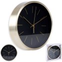 Zegar ścienny na ścianę czarny złoty 25cm VILDE 569933-C