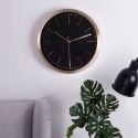 Zegar ścienny na ścianę czarny złoty 30cm VILDE 569657-C